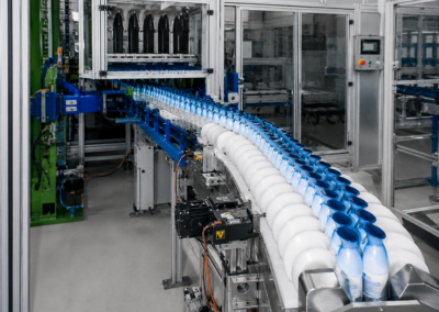 Schneckenverteilung für automatisierte Flaschenführung